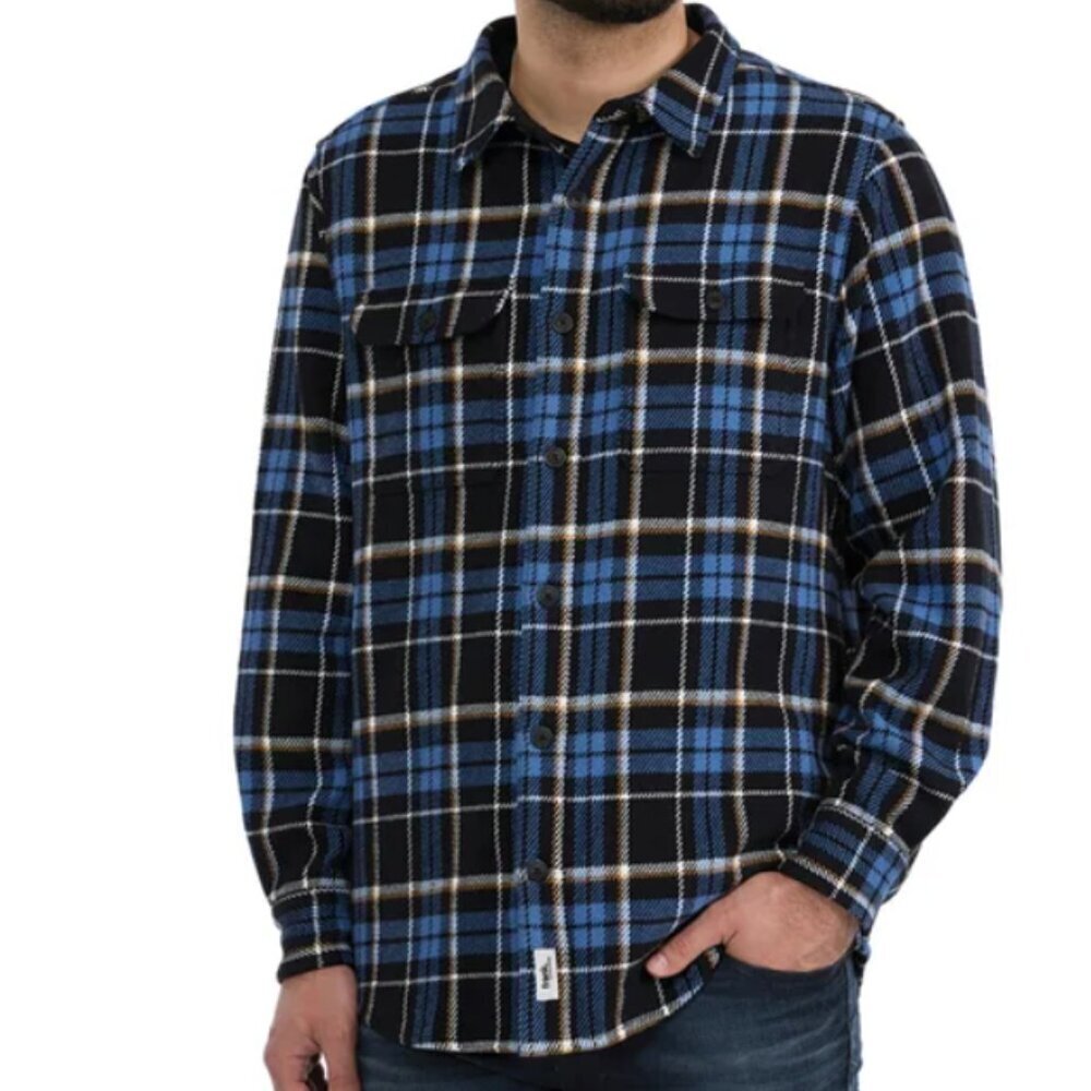 NWOT frank. by Frank And Oak Men's Flannel Shacket | Navy